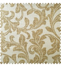Gold brown and cream color beautiful traditional designs texture finished background swirls bold finished pattern polyester main curtain